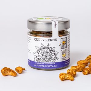 Curry Kerne - geröstete Cashewkerne mit Jancys Curry und Salz 100 g